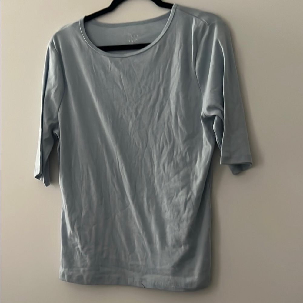 Target Blue 3/4 Sleeve Fitted Tee